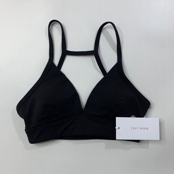 Tavi Noir Studio Sports Bra Women XS Extra Small Ebony Padded Low Impact Support - Picture 2 of 14